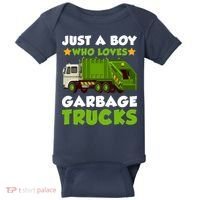 Just A Boy Who Loves Garbage Trucks Lover Trucker Baby Bodysuit thumb 0
