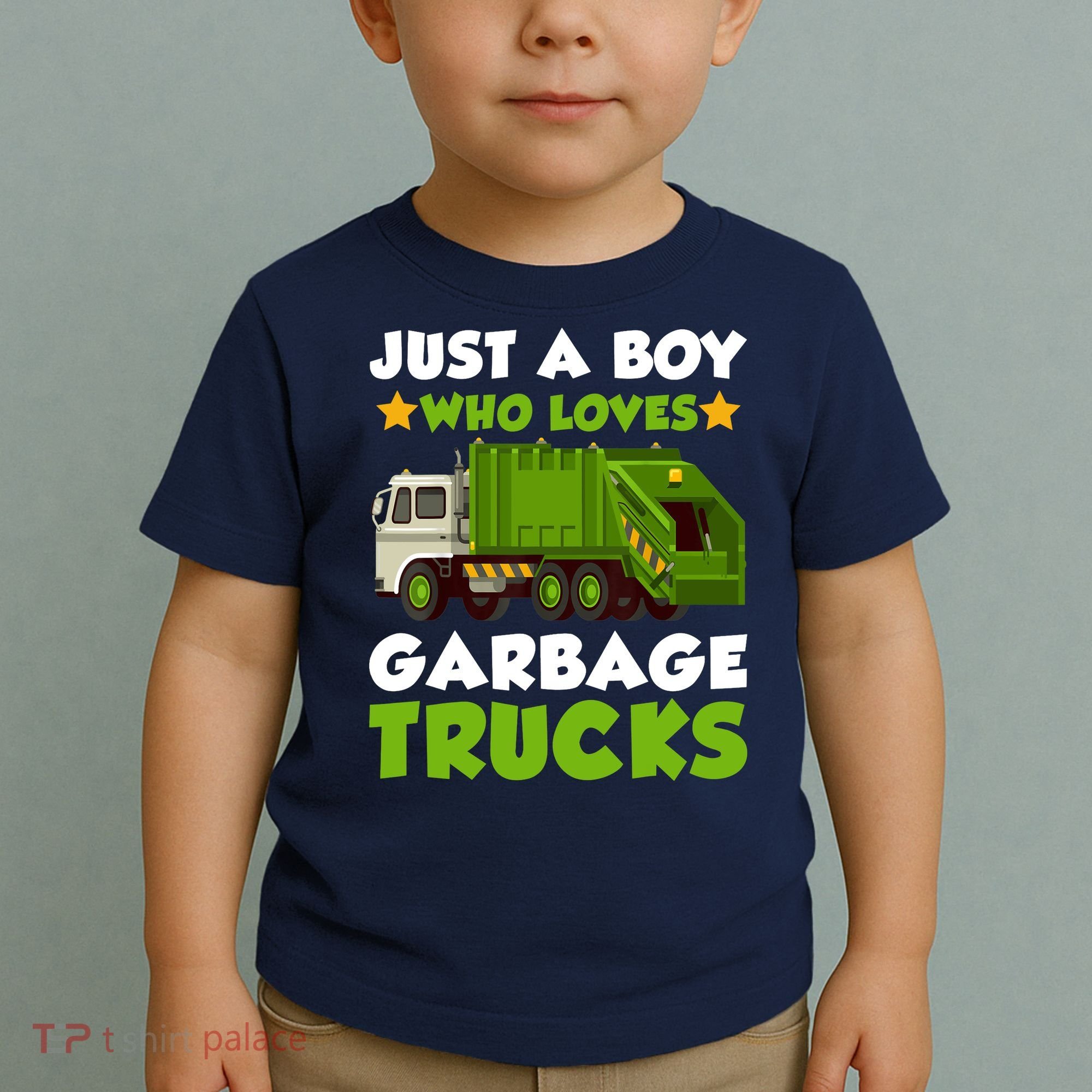 Just A Boy Who Loves Garbage Trucks Lover Trucker Toddler T-Shirt