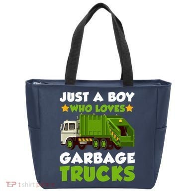 Just A Boy Who Loves Garbage Trucks Lover Trucker Tote Bag