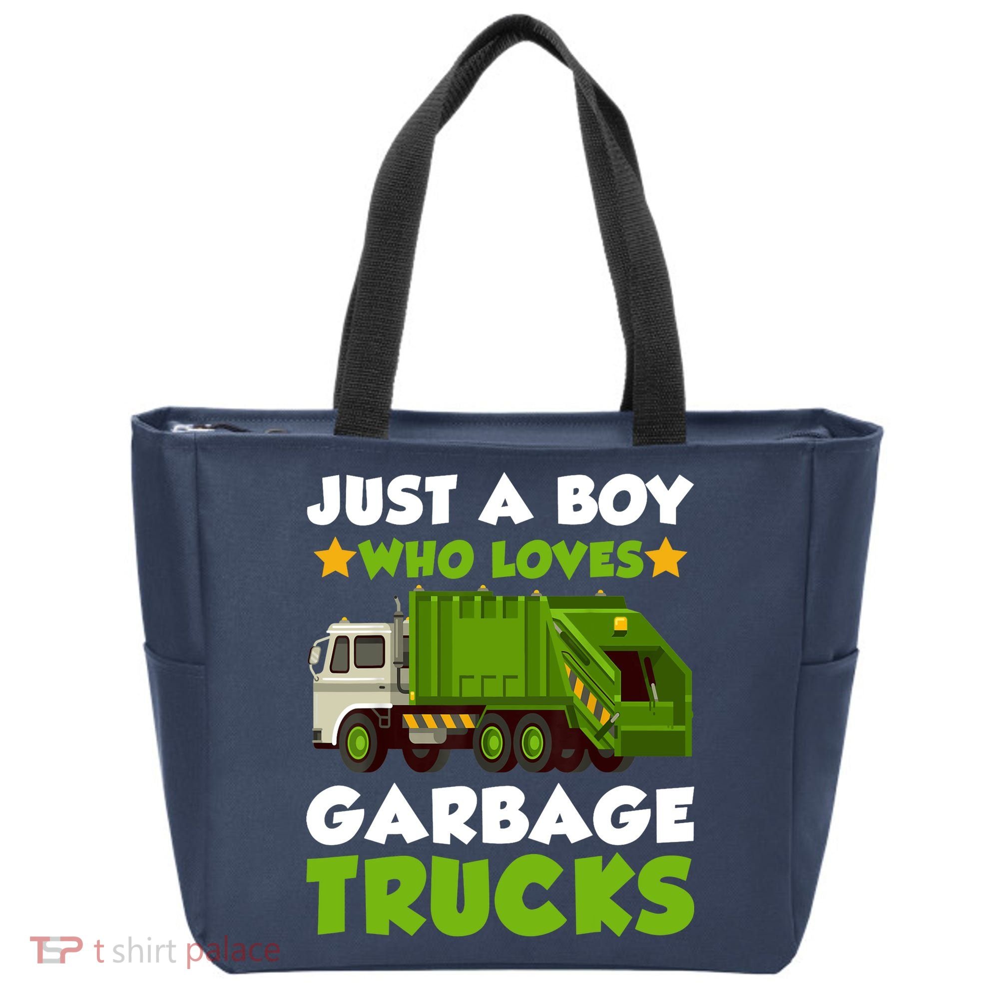 Just A Boy Who Loves Garbage Trucks Lover Trucker Tote Bag