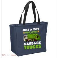 Just A Boy Who Loves Garbage Trucks Lover Trucker Tote Bag thumb 2