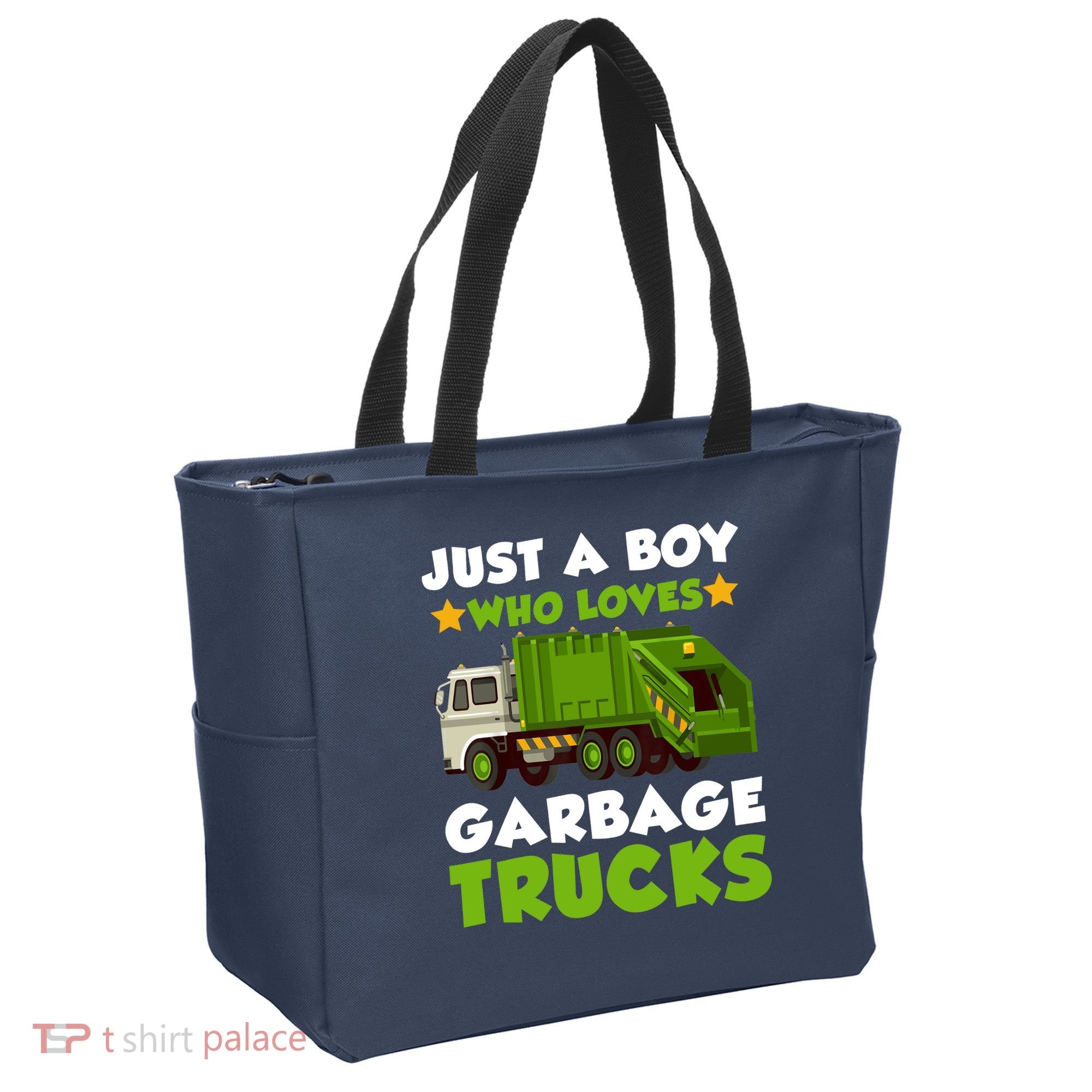 Just A Boy Who Loves Garbage Trucks Lover Trucker Tote Bag