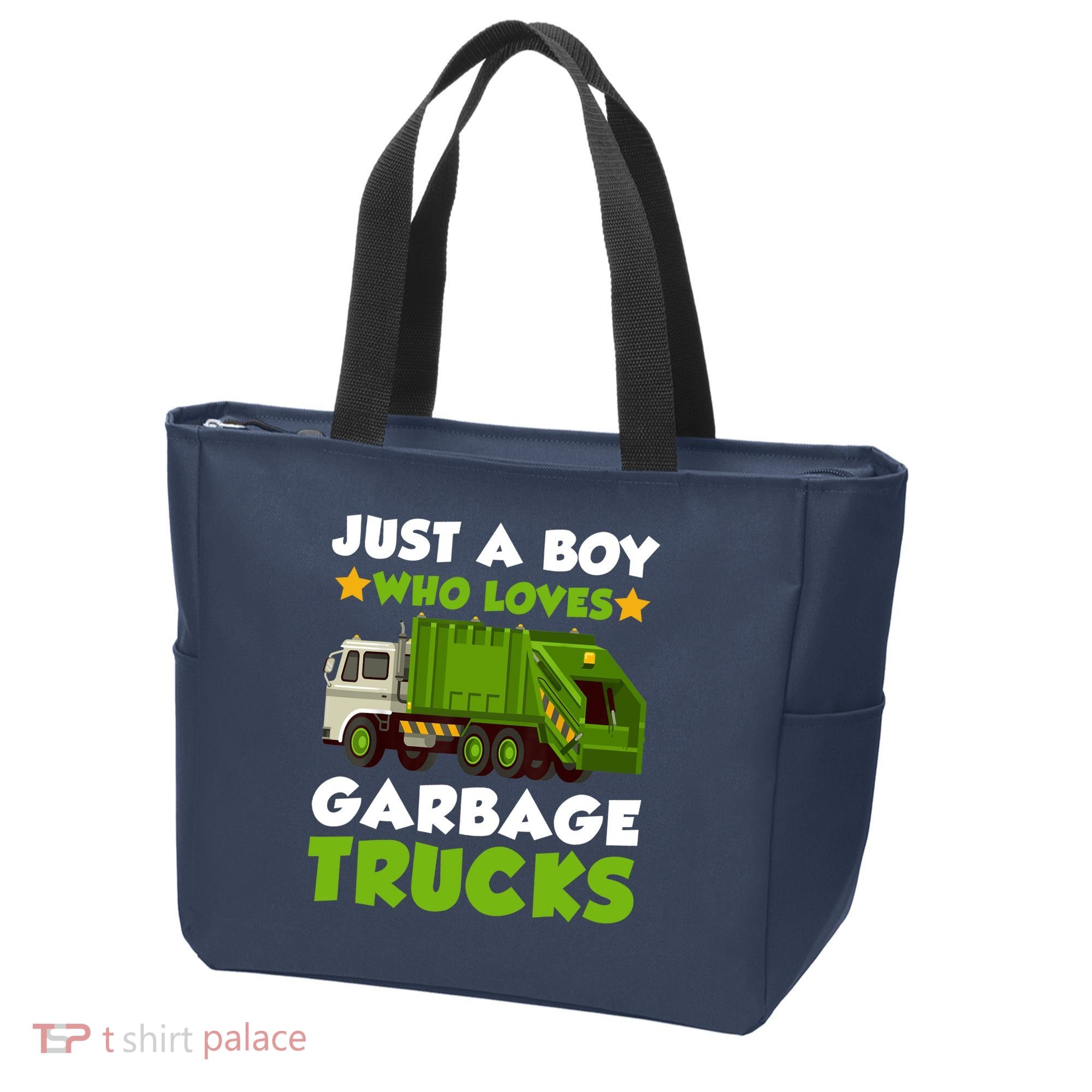 Just A Boy Who Loves Garbage Trucks Lover Trucker Tote Bag