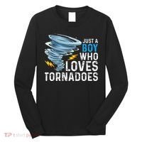 Just A Boy Who Loves Tornadoes Storm Weather Chaser Long Sleeve Shirt thumb 0