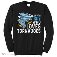 Just A Boy Who Loves Tornadoes Storm Weather Chaser Sweatshirt thumb 0