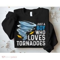 Just A Boy Who Loves Tornadoes Storm Weather Chaser Sweatshirt thumb 2