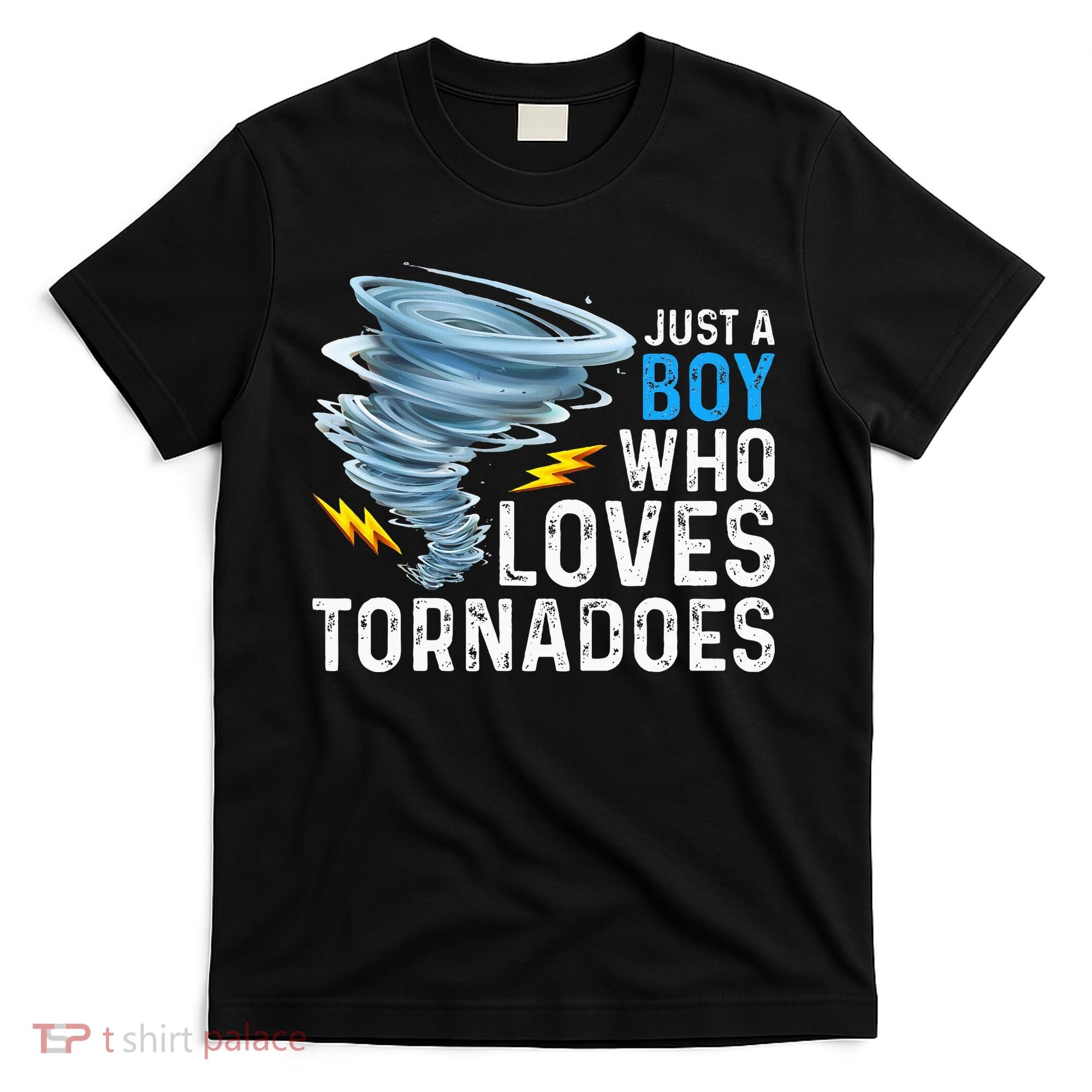 Just A Boy Who Loves Tornadoes Storm Weather Chaser T-Shirt