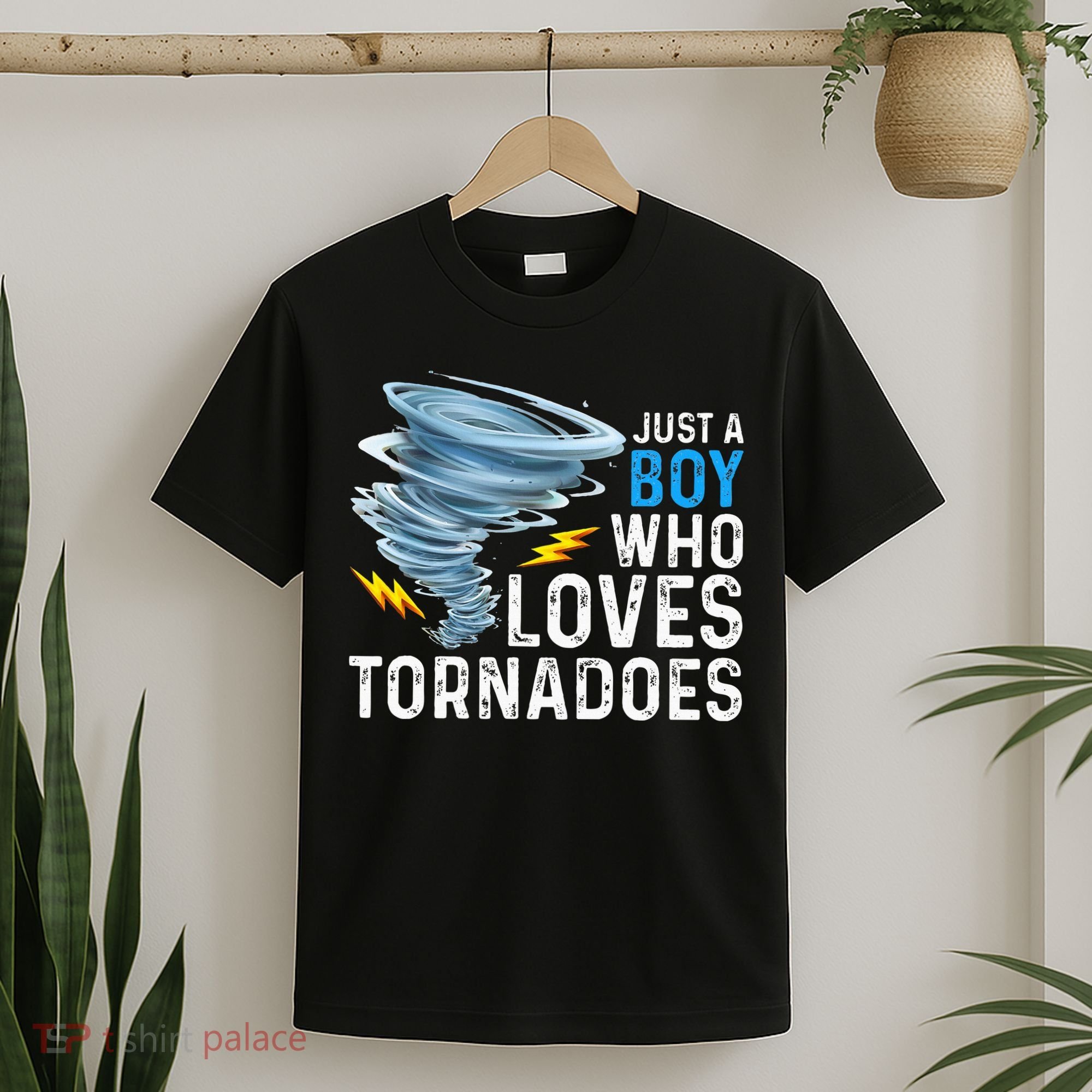 Just A Boy Who Loves Tornadoes Storm Weather Chaser T-Shirt
