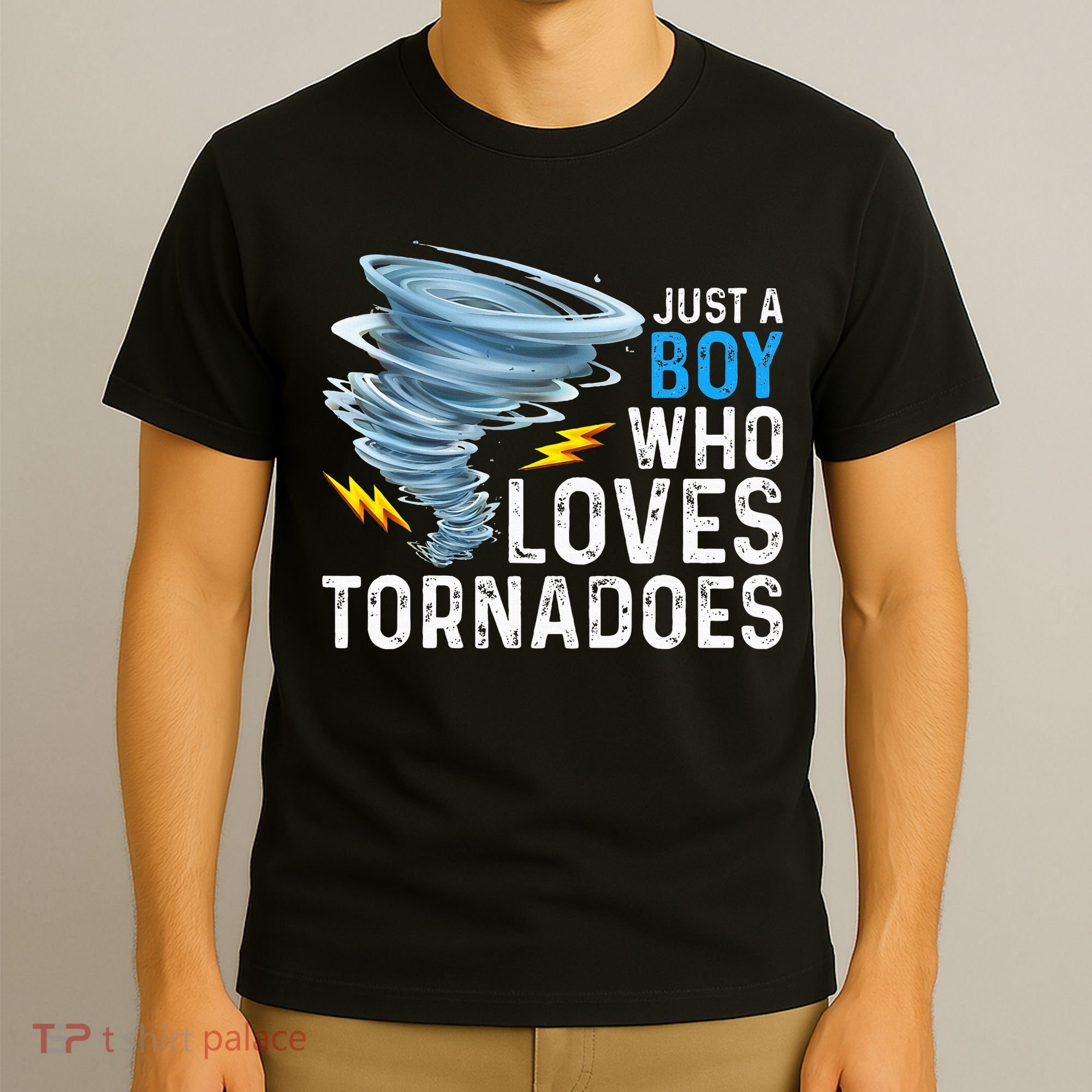 Just A Boy Who Loves Tornadoes Storm Weather Chaser T-Shirt