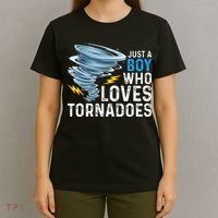 Just A Boy Who Loves Tornadoes Storm Weather Chaser T-Shirt thumb 4