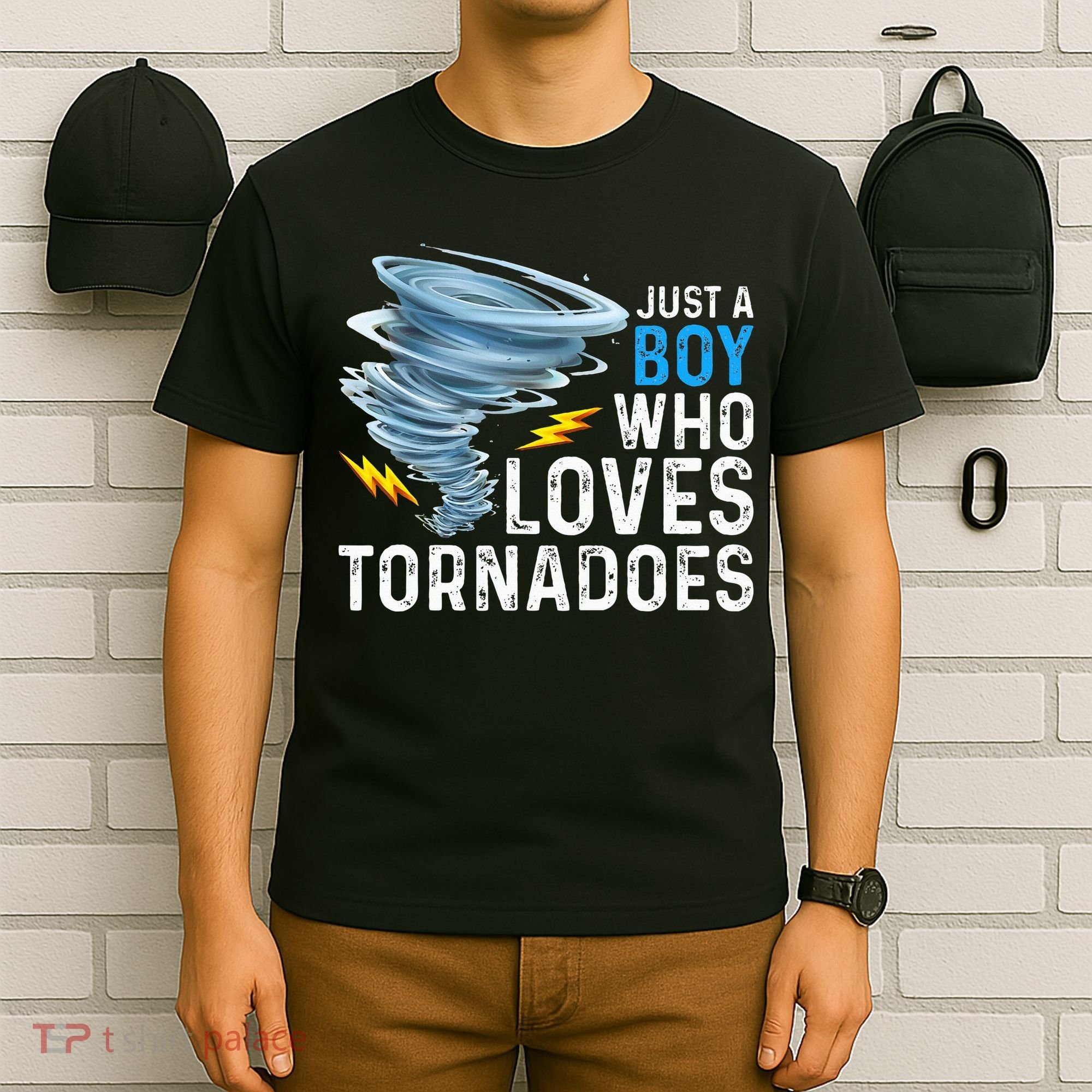 Just A Boy Who Loves Tornadoes Storm Weather Chaser T-Shirt