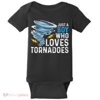 Just A Boy Who Loves Tornadoes Storm Weather Chaser Baby Bodysuit thumb 0