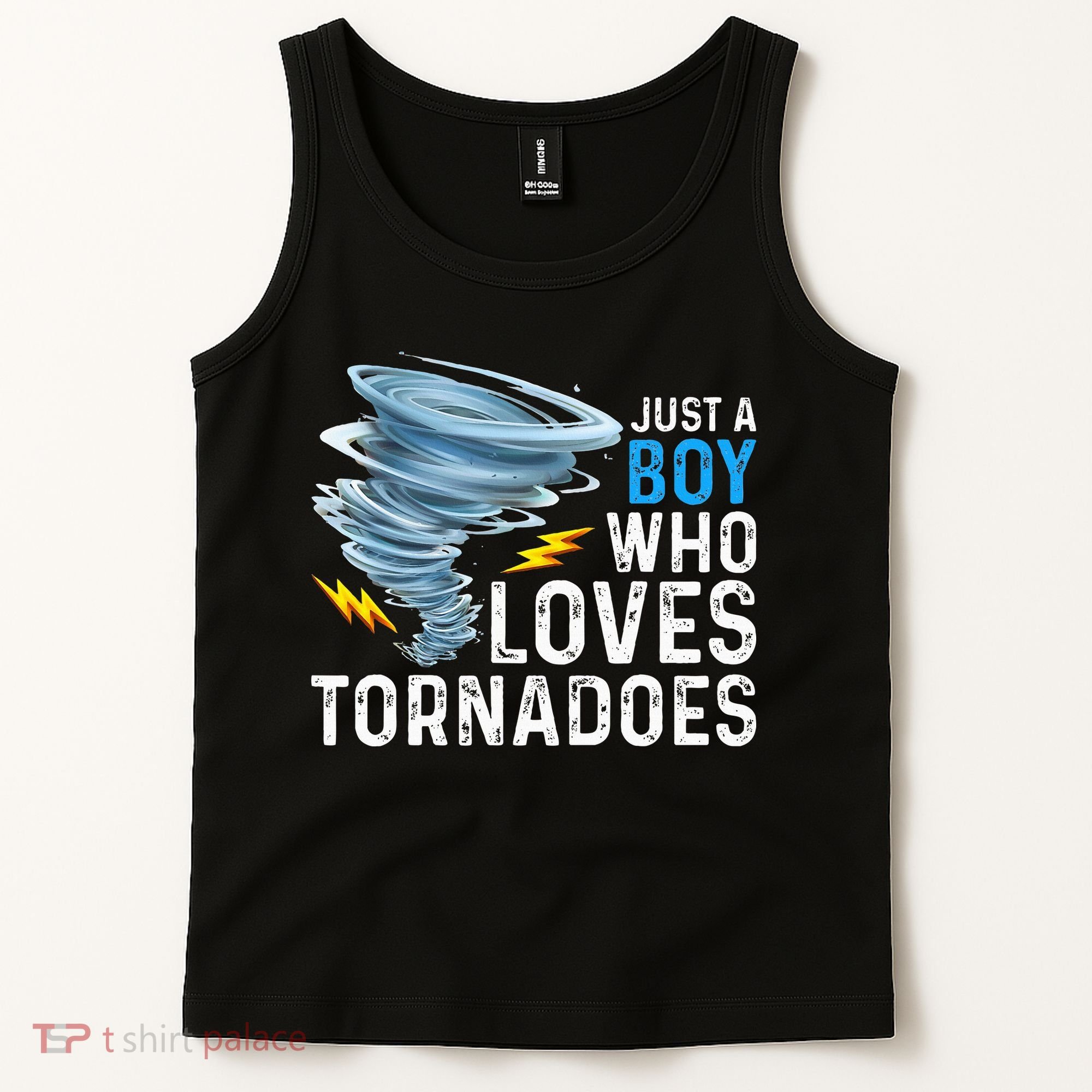 Just A Boy Who Loves Tornadoes Storm Weather Chaser Tank Top