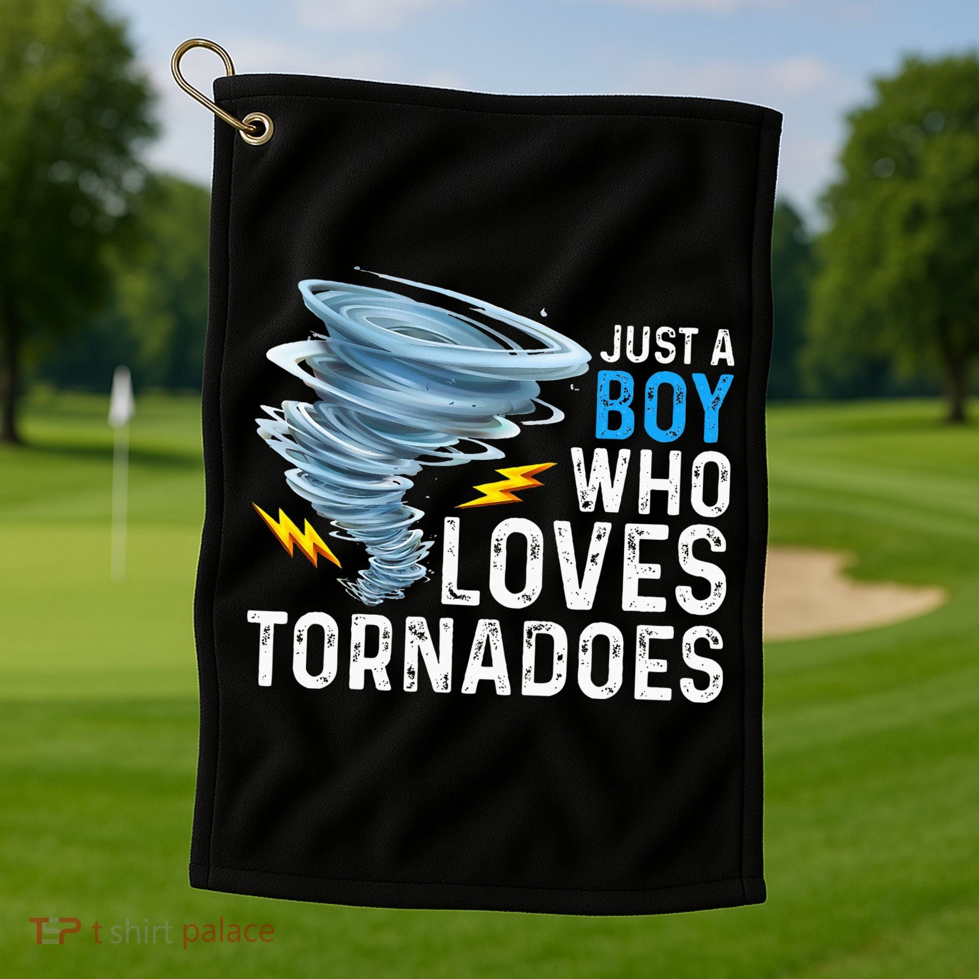 Just A Boy Who Loves Tornadoes Storm Weather Chaser Golf Towel