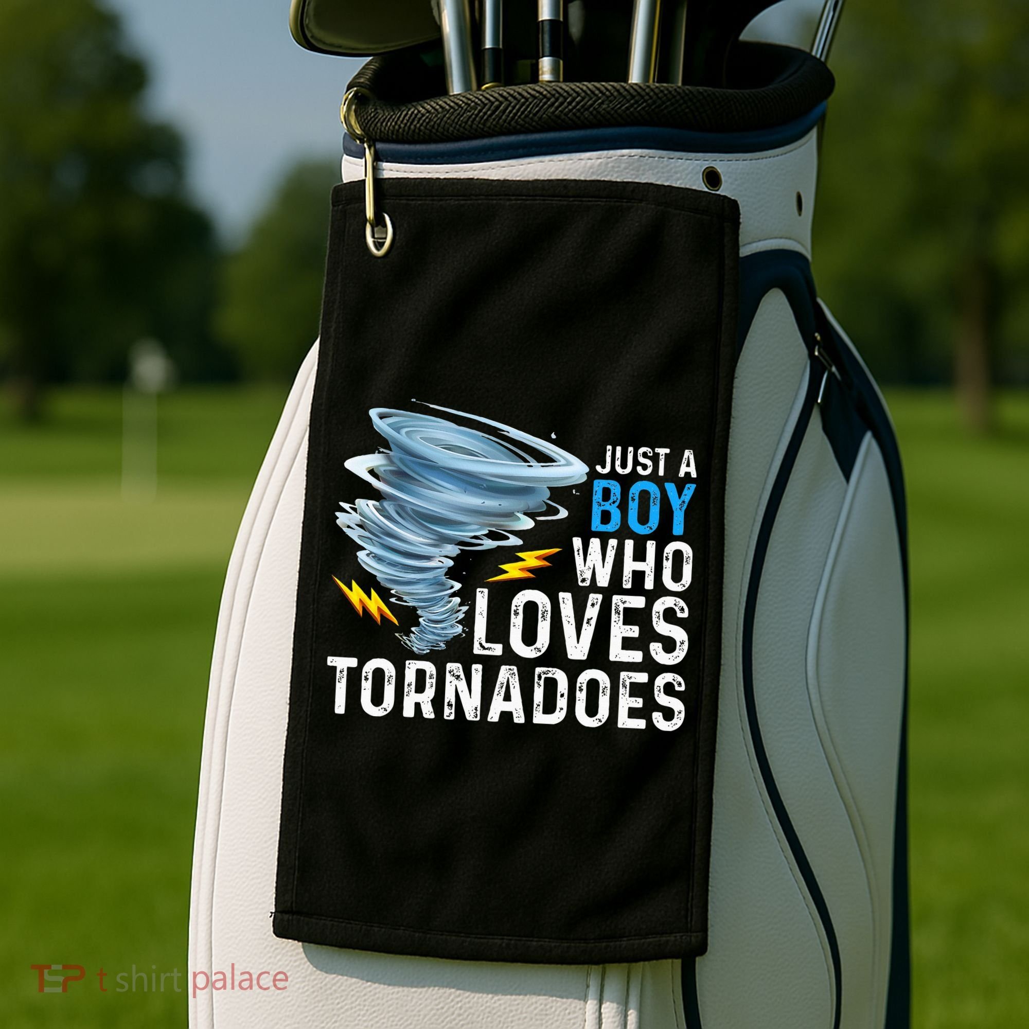 Just A Boy Who Loves Tornadoes Storm Weather Chaser Golf Towel