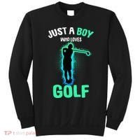 Just A Boy Who Loves Golf Club Golfer Sweatshirt thumb 0