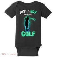 Just A Boy Who Loves Golf Club Golfer Baby Bodysuit thumb 0