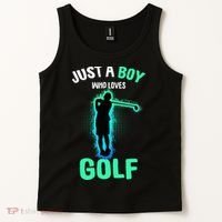 Just A Boy Who Loves Golf Club Golfer Tank Top thumb 2