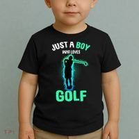 Just A Boy Who Loves Golf Club Golfer Toddler T-Shirt thumb 2