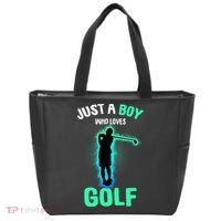 Just A Boy Who Loves Golf Club Golfer Tote Bag thumb 0