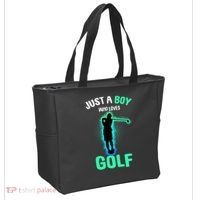 Just A Boy Who Loves Golf Club Golfer Tote Bag thumb 2