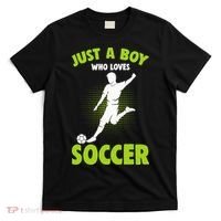 Just A Boy Who Loves Soccer Gift T-Shirt thumb 0