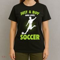 Just A Boy Who Loves Soccer Gift T-Shirt thumb 4