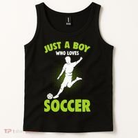 Just A Boy Who Loves Soccer Gift Tank Top thumb 2