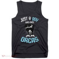 Just A Boy Who Loves Orcas Killer Whale Tank Top thumb 0