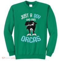 Just A Boy Who Loves Orcas Killer Whale Sweatshirt thumb 0