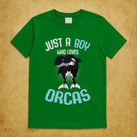Just A Boy Who Loves Orcas Killer Whale T-Shirt thumb 5