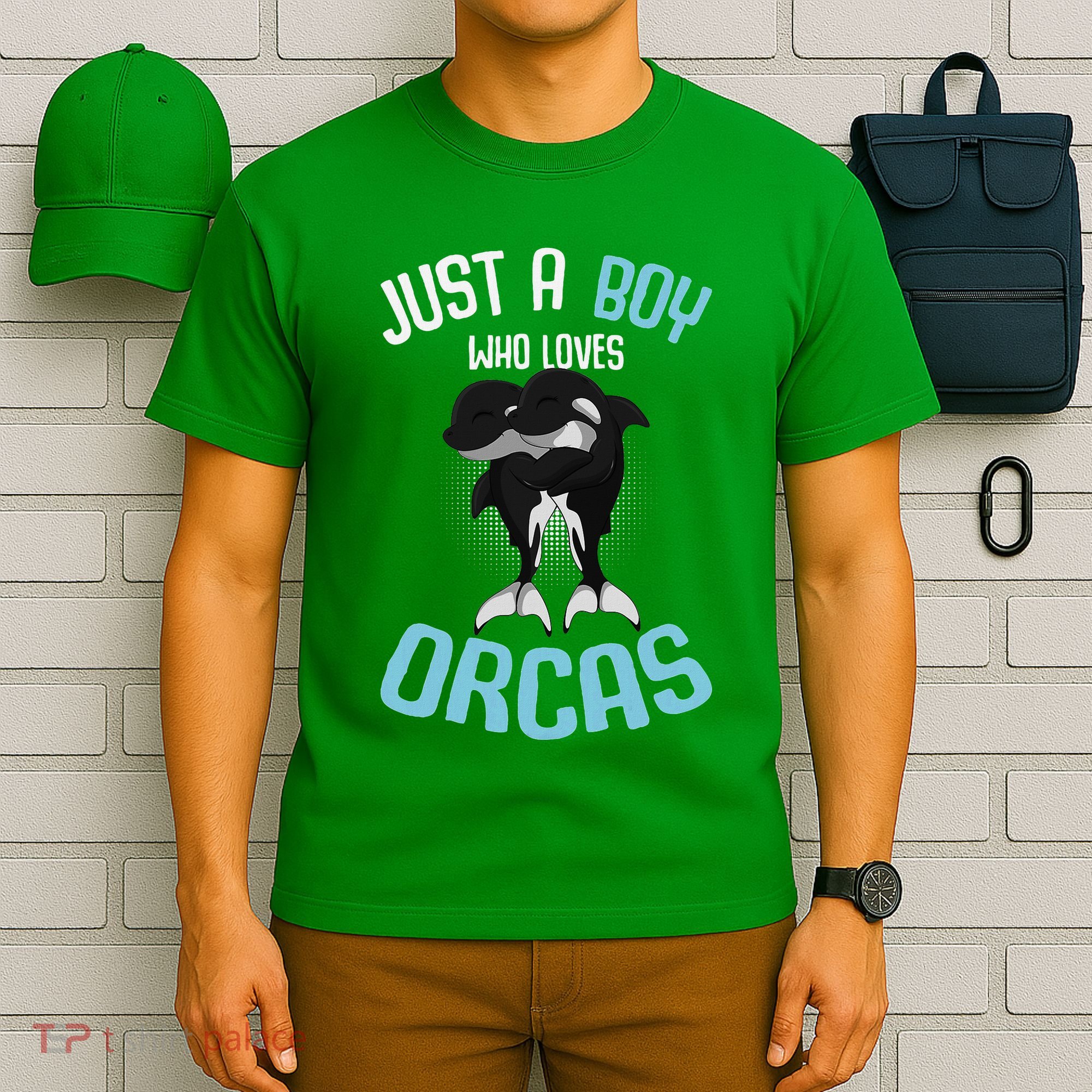 Just A Boy Who Loves Orcas Killer Whale T-Shirt