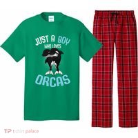 Just A Boy Who Loves Orcas Killer Whale Pajama Set thumb 0