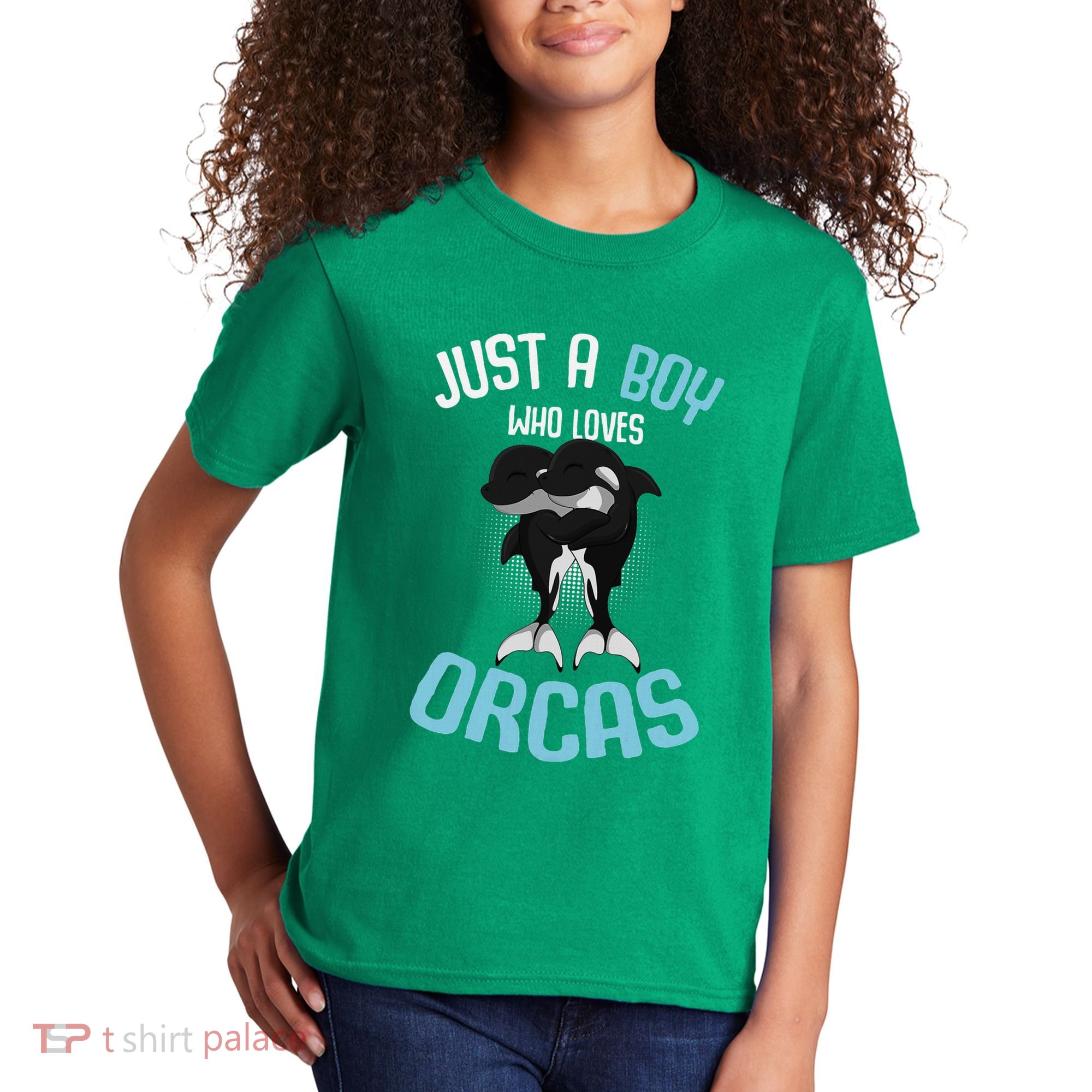 Just A Boy Who Loves Orcas Killer Whale Kids T-Shirt