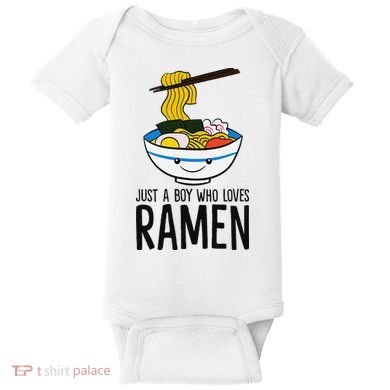 Just A Boy Who Loves Ramen Baby Bodysuit