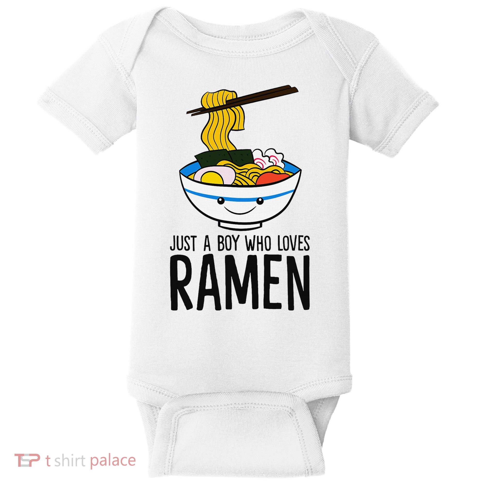 Just A Boy Who Loves Ramen Baby Bodysuit