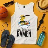 Just A Boy Who Loves Ramen Tank Top thumb 4