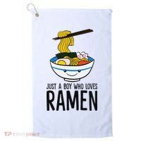 Just A Boy Who Loves Ramen Golf Towel thumb 0