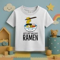 Just A Boy Who Loves Ramen Toddler T-Shirt thumb 3