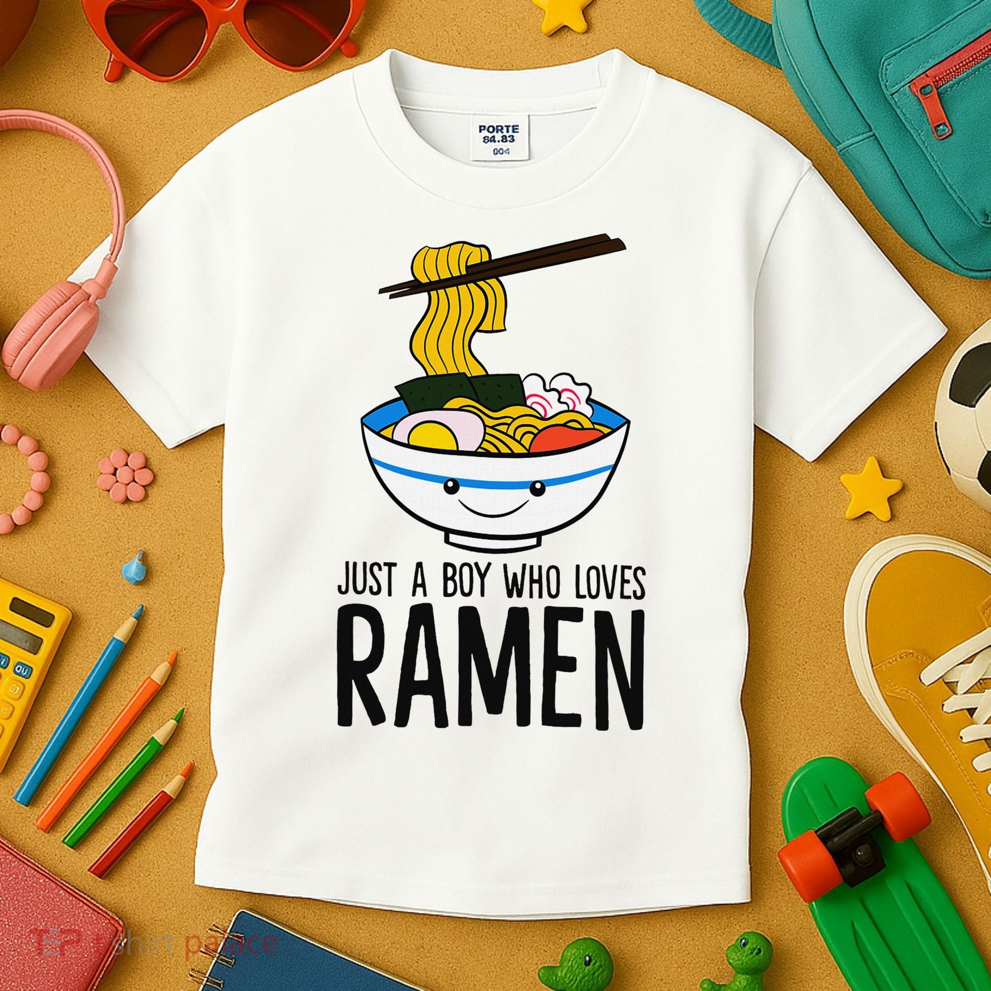 Just A Boy Who Loves Ramen Kids T-Shirt