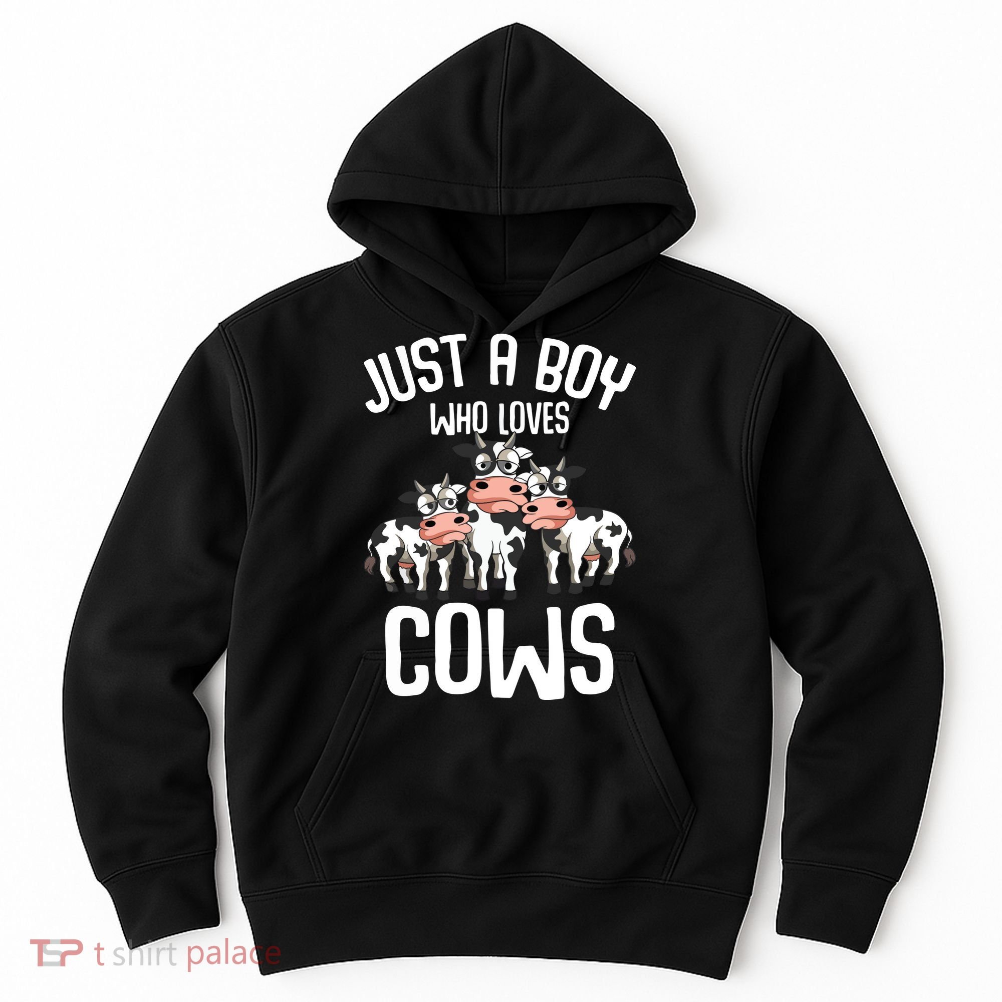 Just A Boy Who Loves Cows Farmers Cow Hoodie