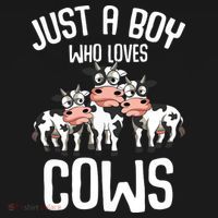 Just A Boy Who Loves Cows Farmers Cow Long Sleeve Shirt thumb 2