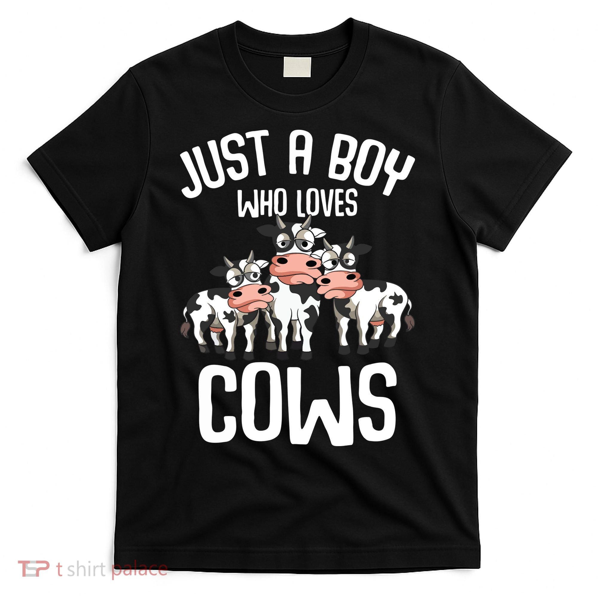 Just A Boy Who Loves Cows Farmers Cow T-Shirt