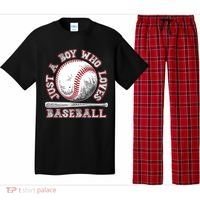 Just A Boy Who Loves Baseball Pajama Set thumb 0