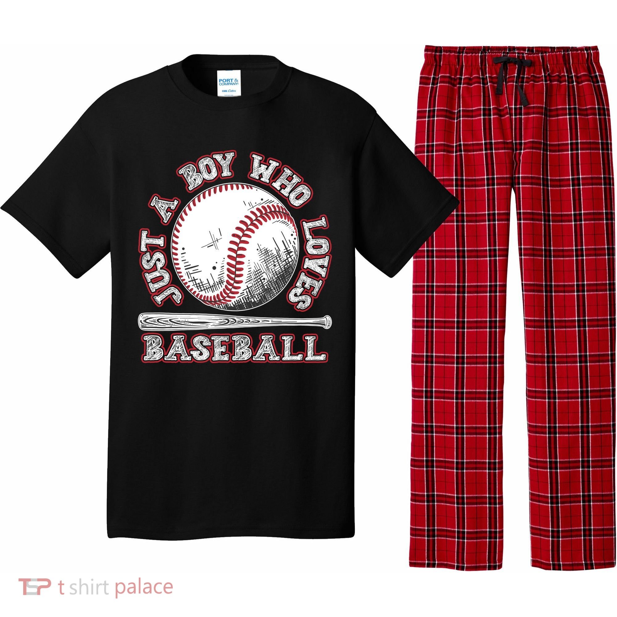 Just A Boy Who Loves Baseball Pajama Set