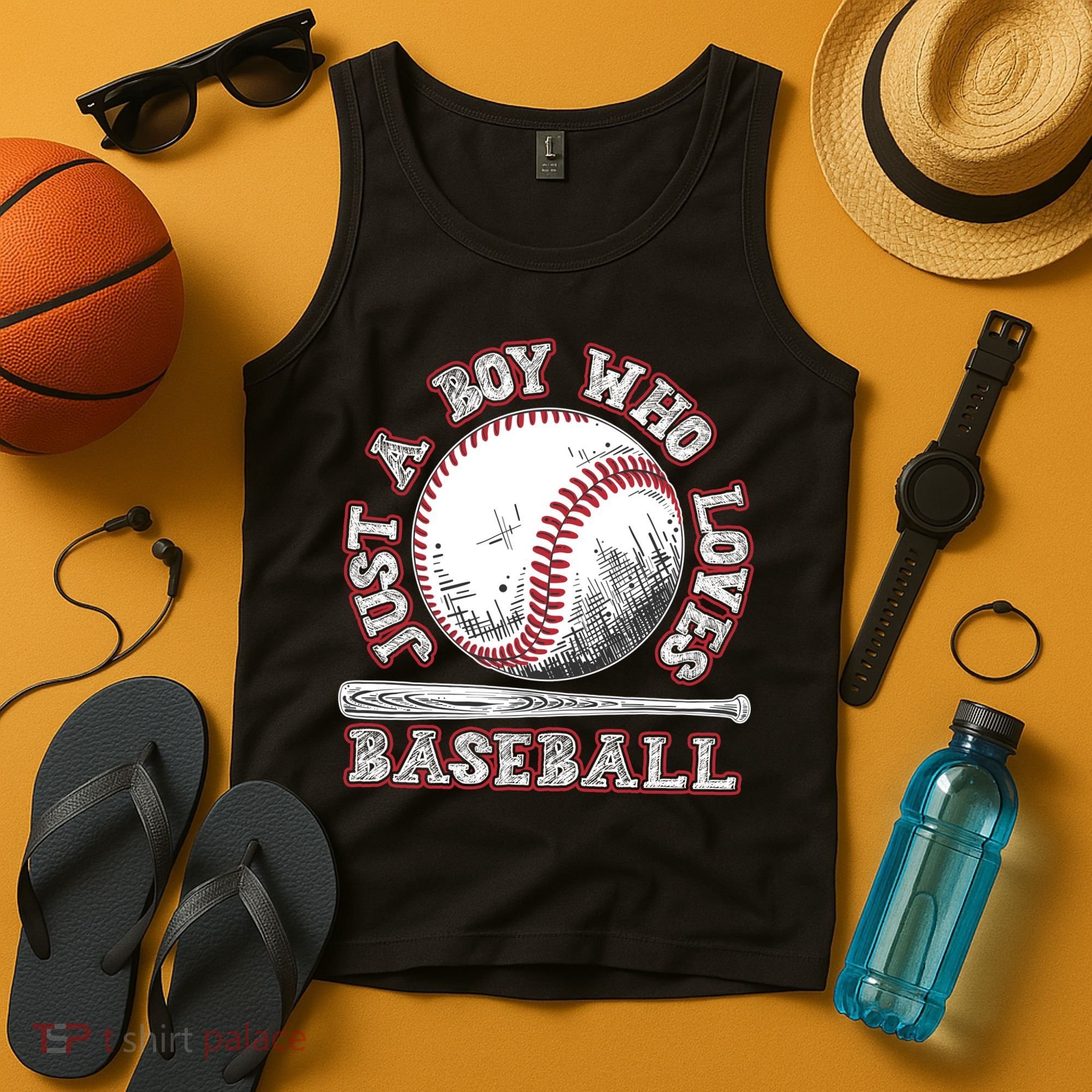 Just A Boy Who Loves Baseball Tank Top