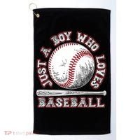 Just A Boy Who Loves Baseball Golf Towel thumb 0