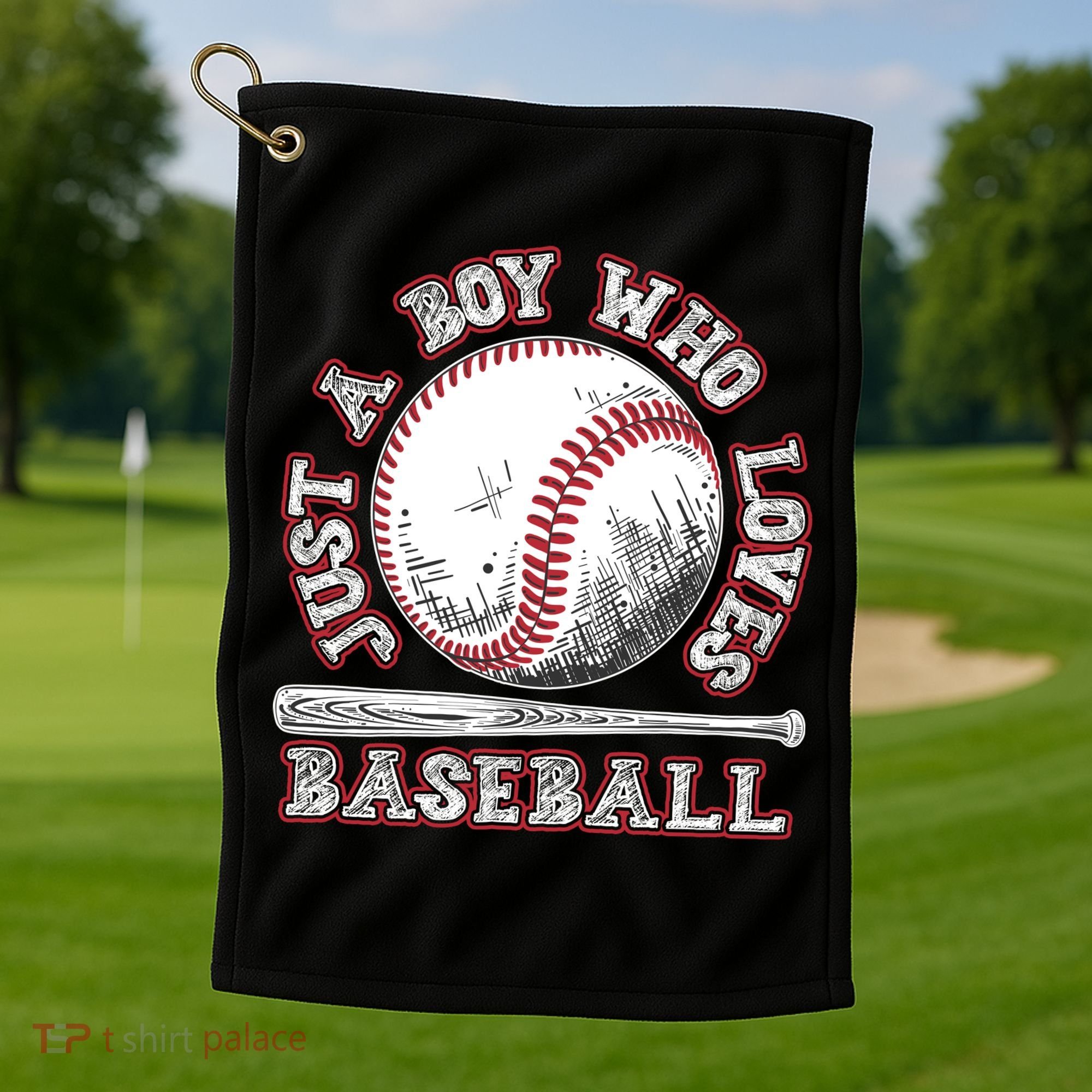Just A Boy Who Loves Baseball Golf Towel