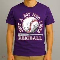 Just A Boy Who Loves Baseball T-Shirt thumb 3