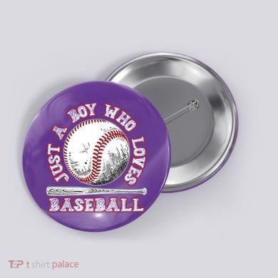 Just A Boy Who Loves Baseball Button
